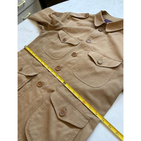 Ralph Lauren Collection Vintage 1994 Runway Utility Field Safari Jacket 10 Tan M - Picture 10 of 16